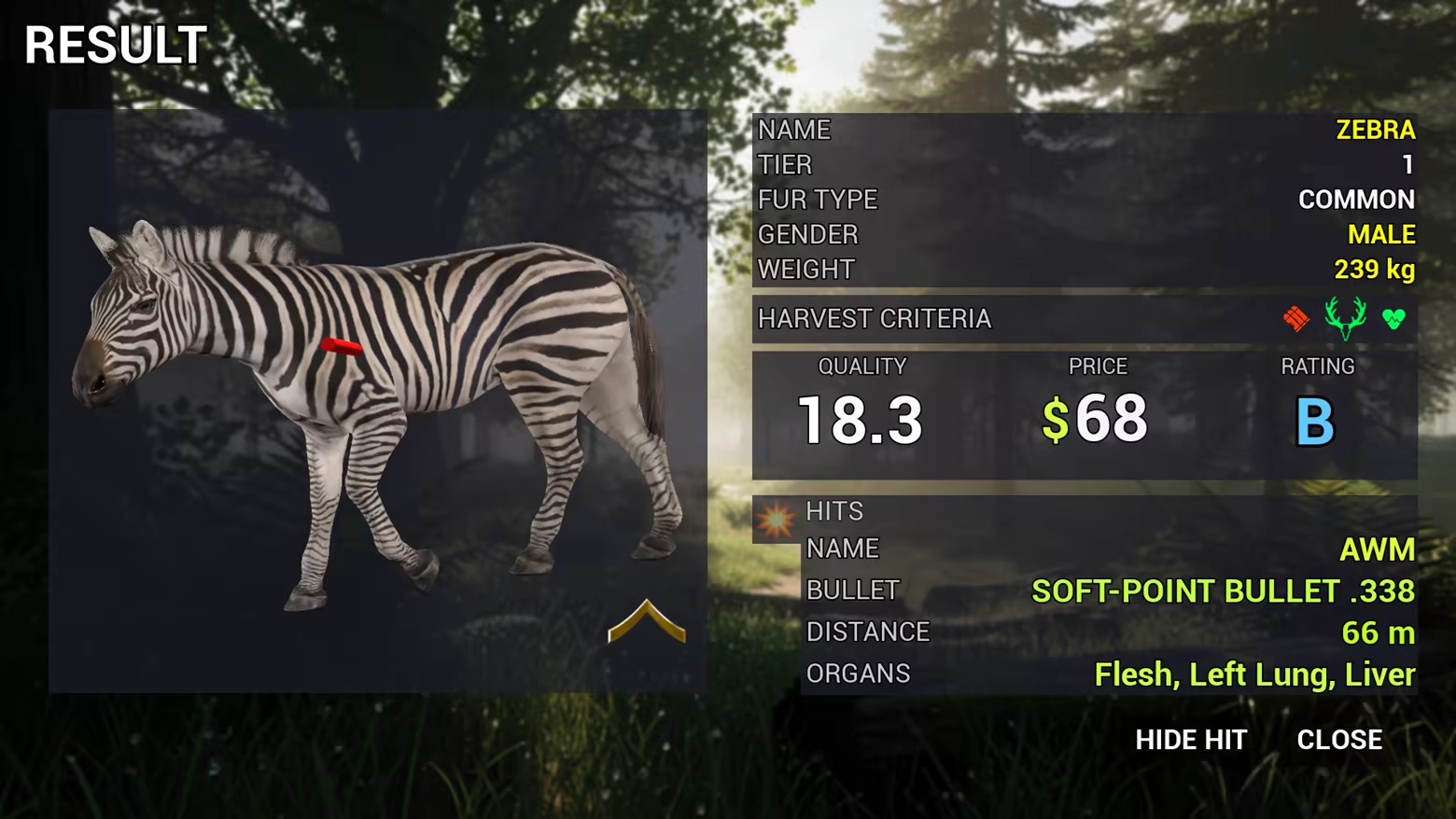 Hunt result